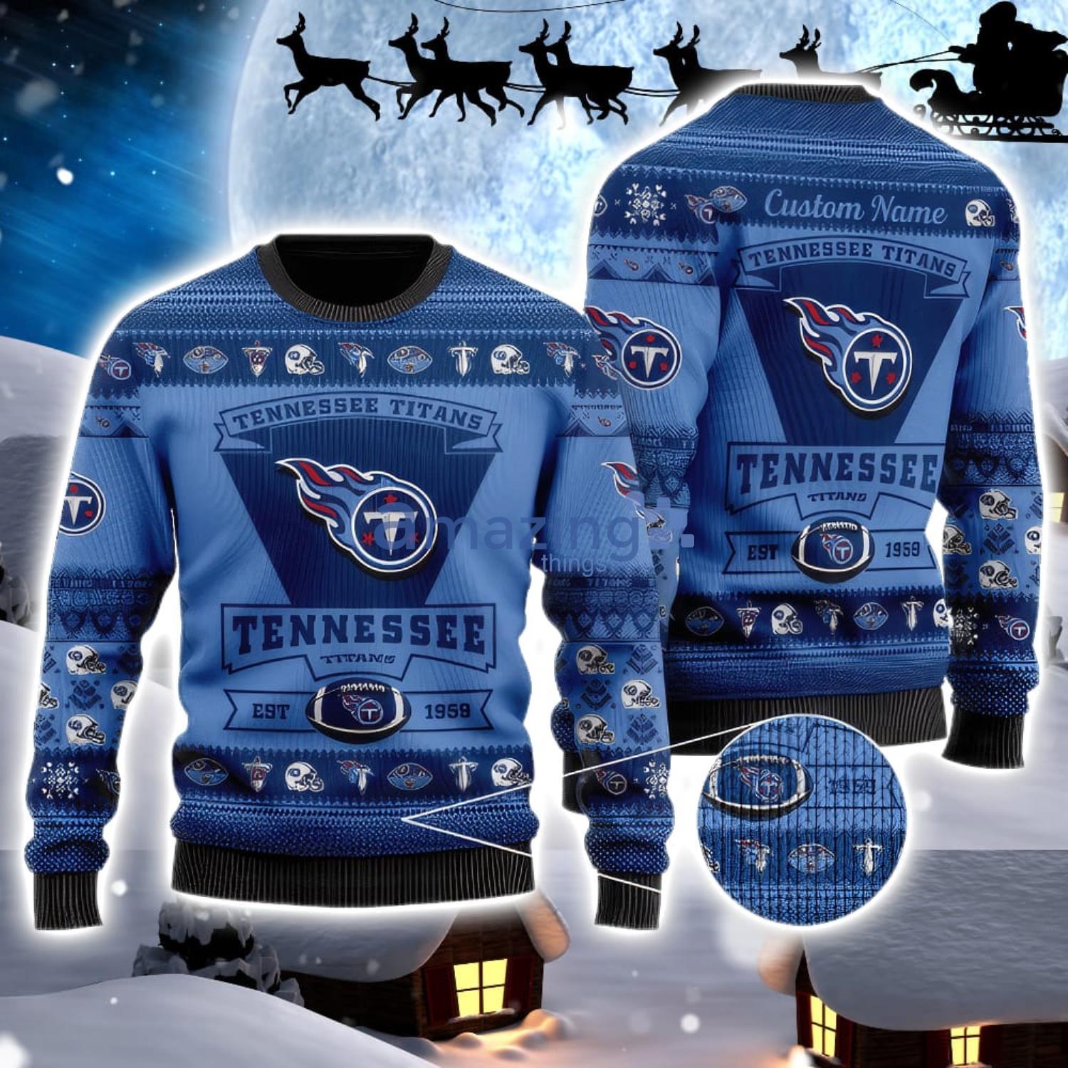 Tennessee Titans NFL Big Logo Ugly Christmas Sweater Gift For Fans