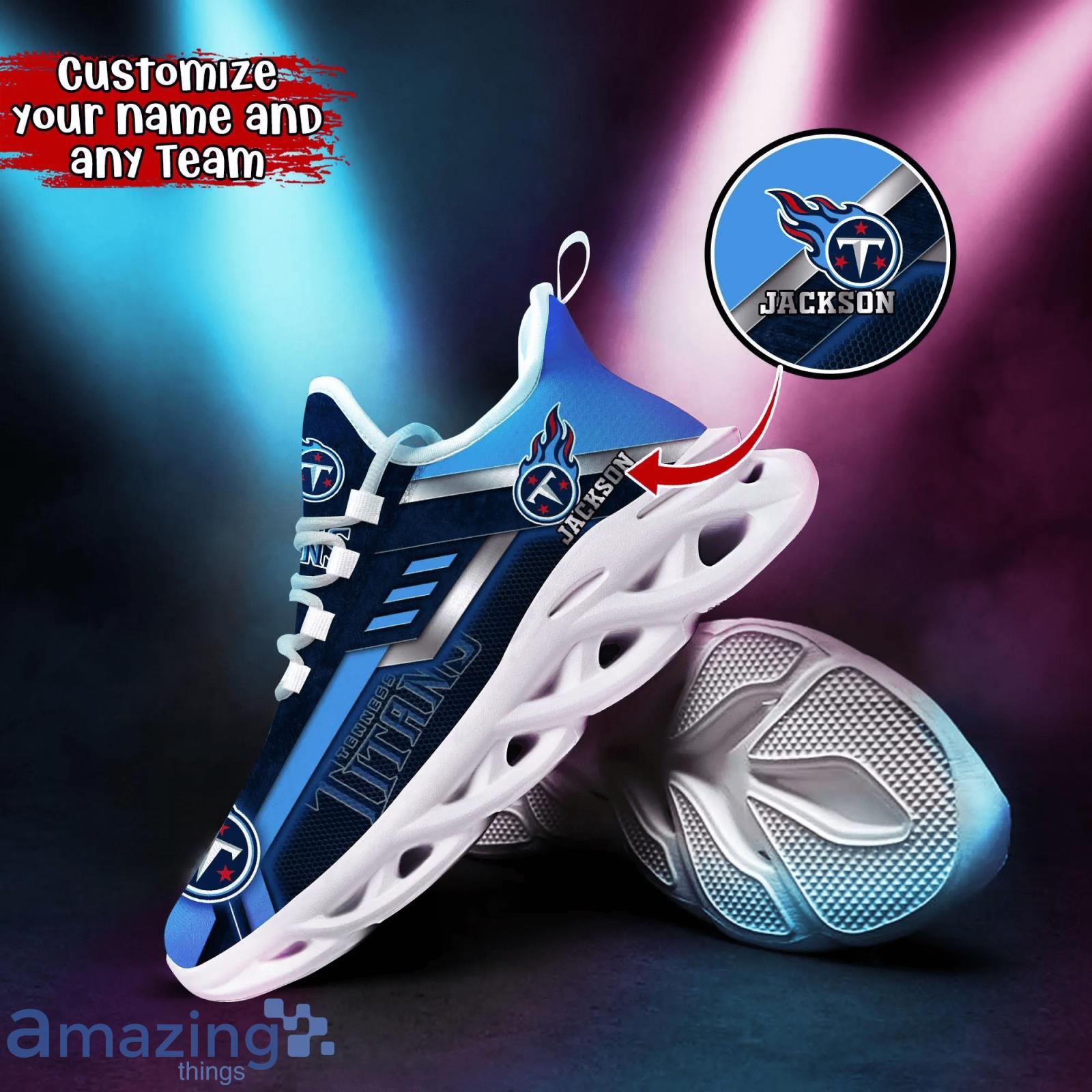 Tennessee Titans NFL Max Soul Shoes Custom Name Sports Sneakers For Fans