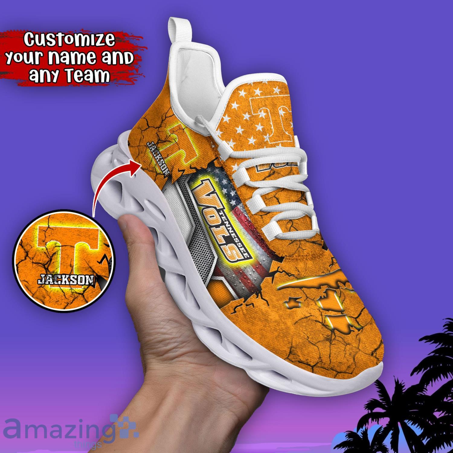 Tennessee Volunteers NCAA2 Clunky Sneakers Custom Name Sport Max Soul Shoes For Fan Product Photo 1