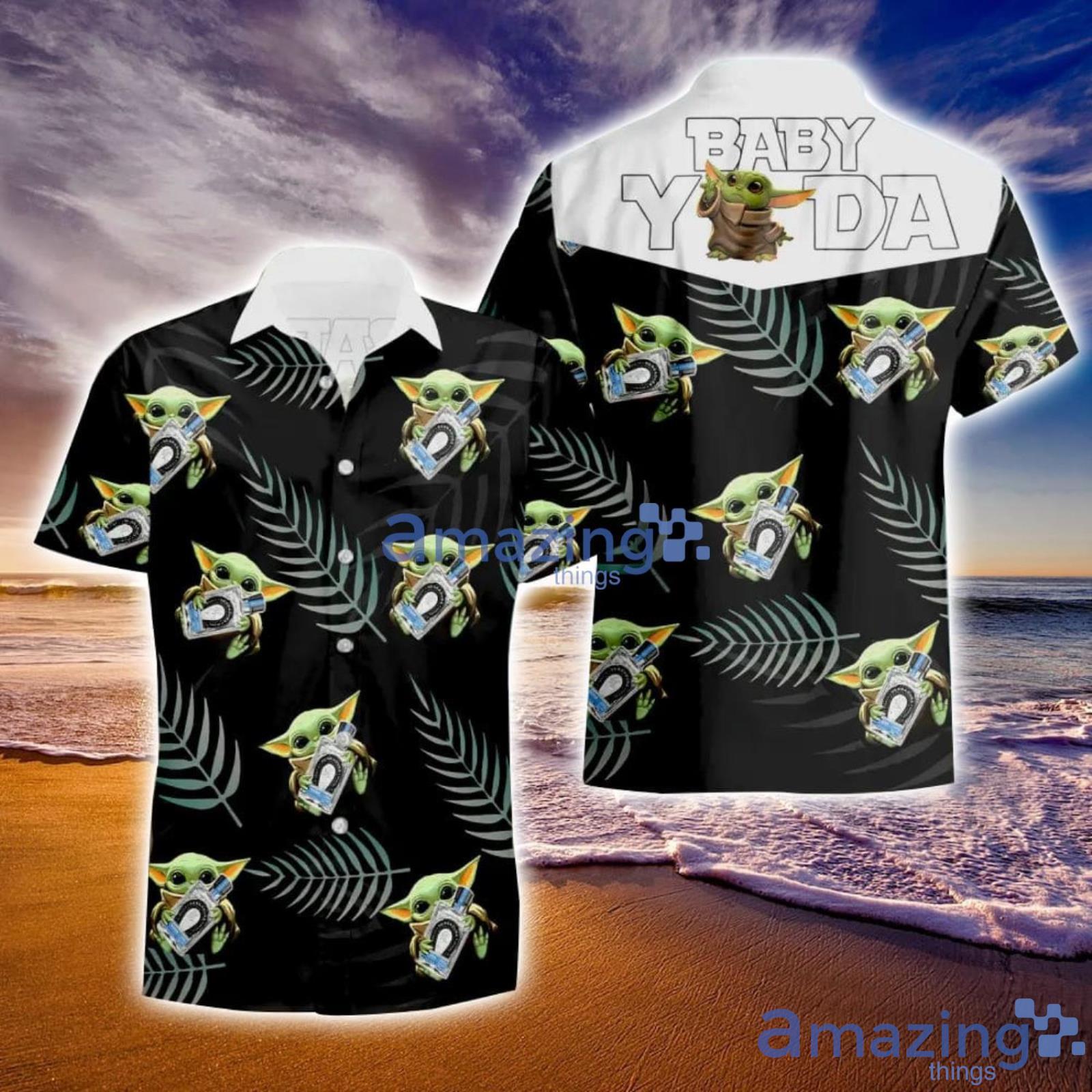 Tequila Herradura Baby Yoda Hug Tropical Hawaiian Shirt And Shorts Aloha Summer Gift For Men And Women Product Photo 1