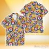 Texas Rangers Brown Yellow Hibiscus White Background 3D Hawaiian Shirt Gift For Fans