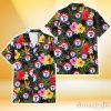 Texas Rangers Colorful Hibiscus Green Leaf Back Background 3D Hawaiian Shirt Gift For Fans