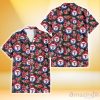Texas Rangers Pink Hibiscus Orchid Brown Background 3D Hawaiian Shirt Gift For Fans