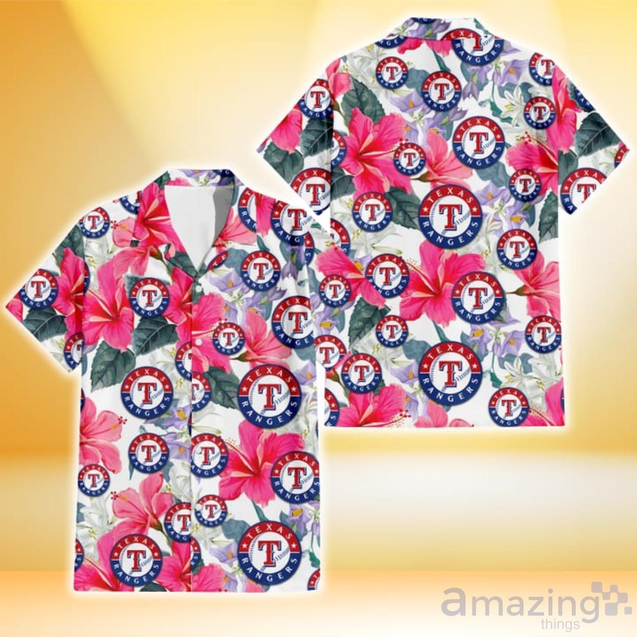 Texas Rangers Pink Hibiscus Yellow Pink Orchid White Background 3D