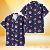 Texas Rangers Small Hibiscus Buds Navy Background 3D Hawaiian Shirt Gift For Fans