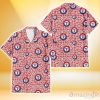 Texas Rangers Tiny White Hibiscus Pattern Red Background 3D Hawaiian Shirt Gift For Fans