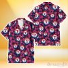 Texas Rangers Violet Red Blue Leaf Black Background 3D Hawaiian Shirt Gift For Fans