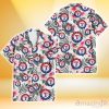 Texas Rangers White Hibiscus Green Leaf White Background 3D Hawaiian Shirt Gift For Fans