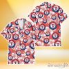 Texas Rangers White Hibiscus Salmon Background 3D Hawaiian Shirt Gift For Fans