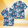 Texas Rangers White Hibiscus Turquoise Banana Leaf Navy Background 3D Hawaiian Shirt Gift For Fans