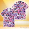 Texas Rangers White Purple Hibiscus Pink Hummingbird Pink Background 3D Hawaiian Shirt Gift For Fans