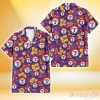Texas Rangers Yellow And Orange Hibiscus Purple Background 3D Hawaiian Shirt Gift For Fans