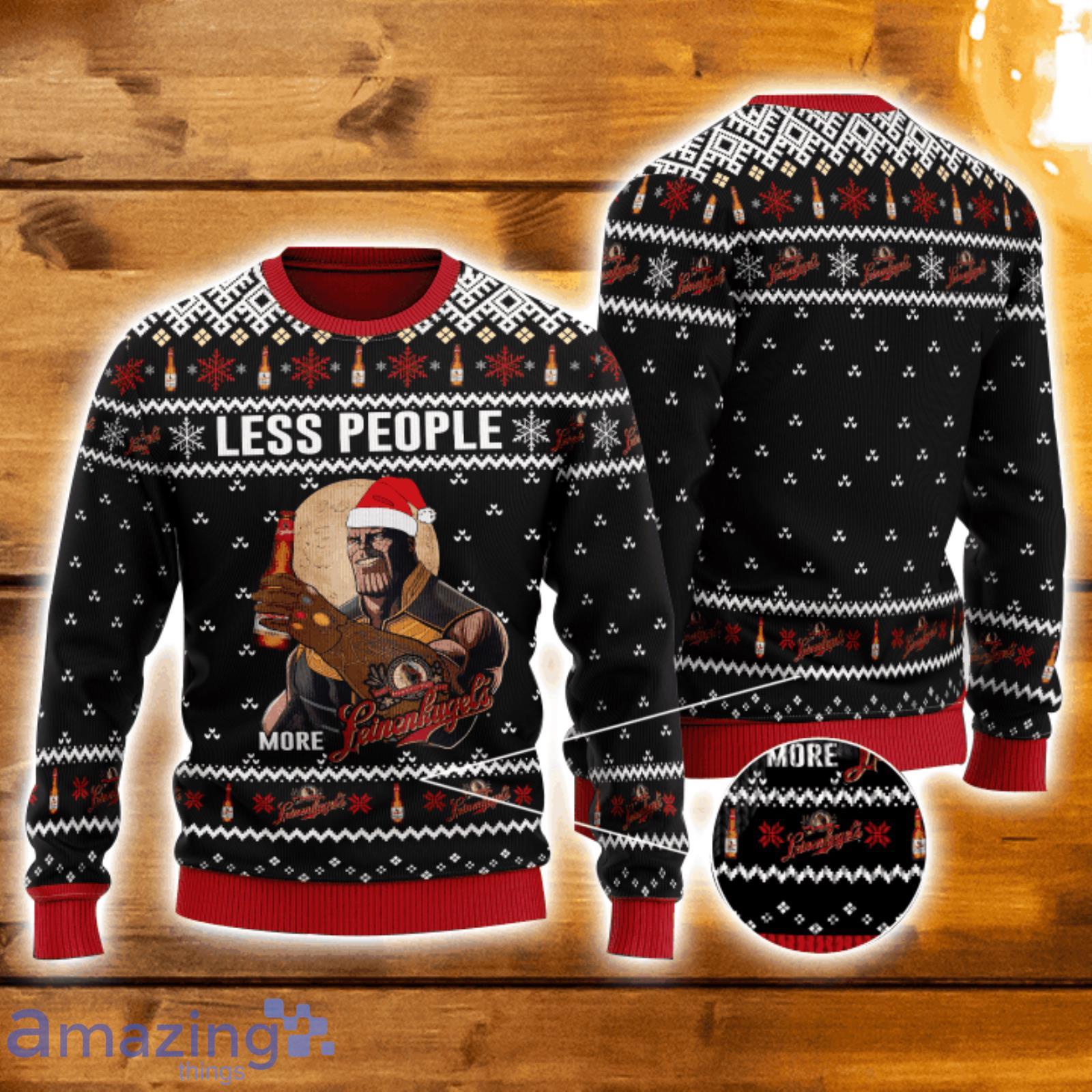 Thanos Less People More Leinenkugels 3D Ugly Christmas Sweater Men And Women Christmas Gift Product Photo 1