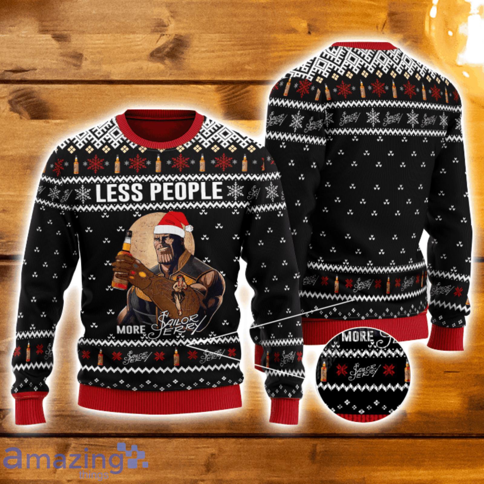 Thanos Less People More sailor jerry 3D Ugly Christmas Sweater Men And Women Christmas Gift Product Photo 1