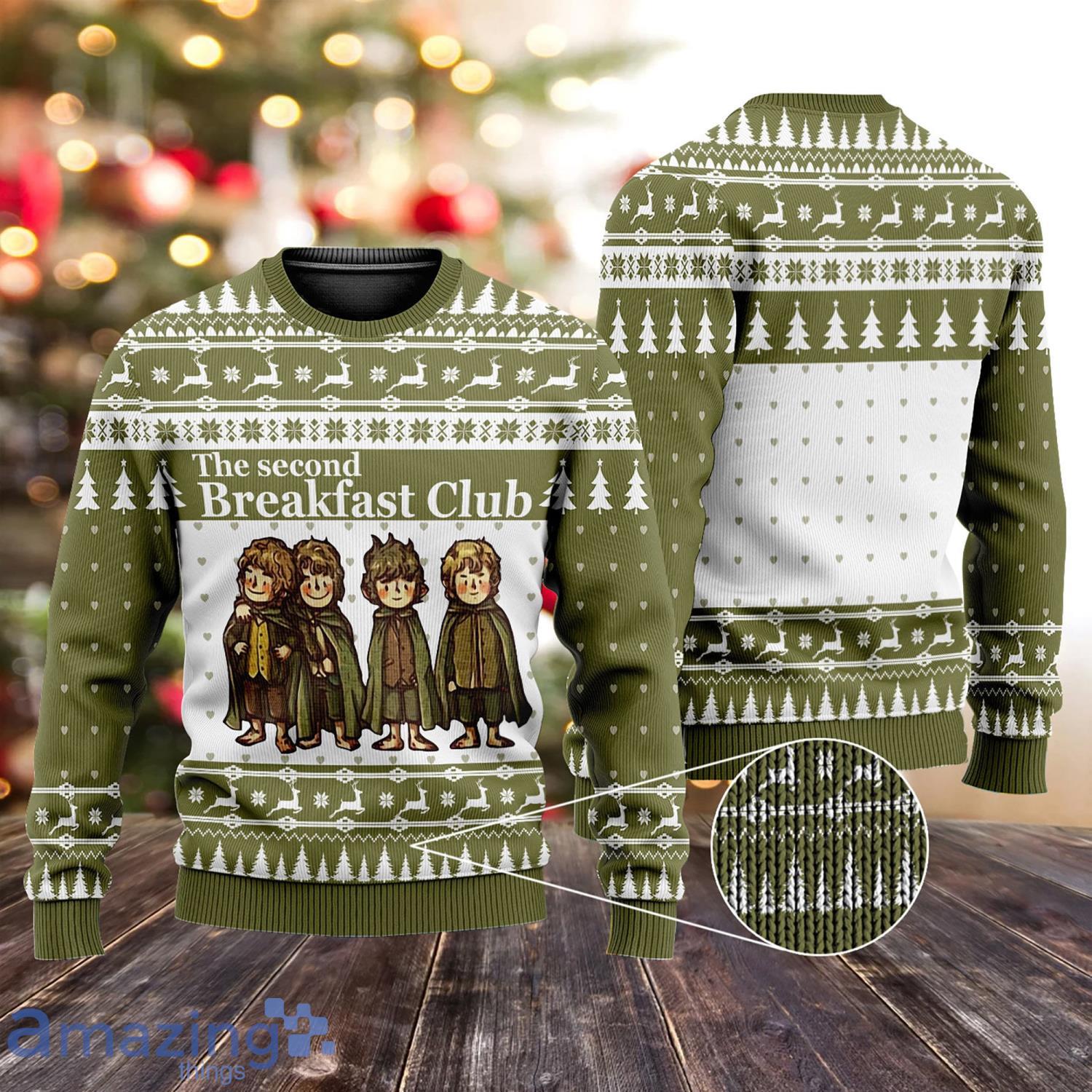 The Second Breakfast Club 3D All Over Printed Christmas Ugly Sweater Men And Women Gift Product Photo 1 The Second Breakfast Club 3D All Over Printed Christmas Ugly Sweater Men And Women Gift Product Photo 1