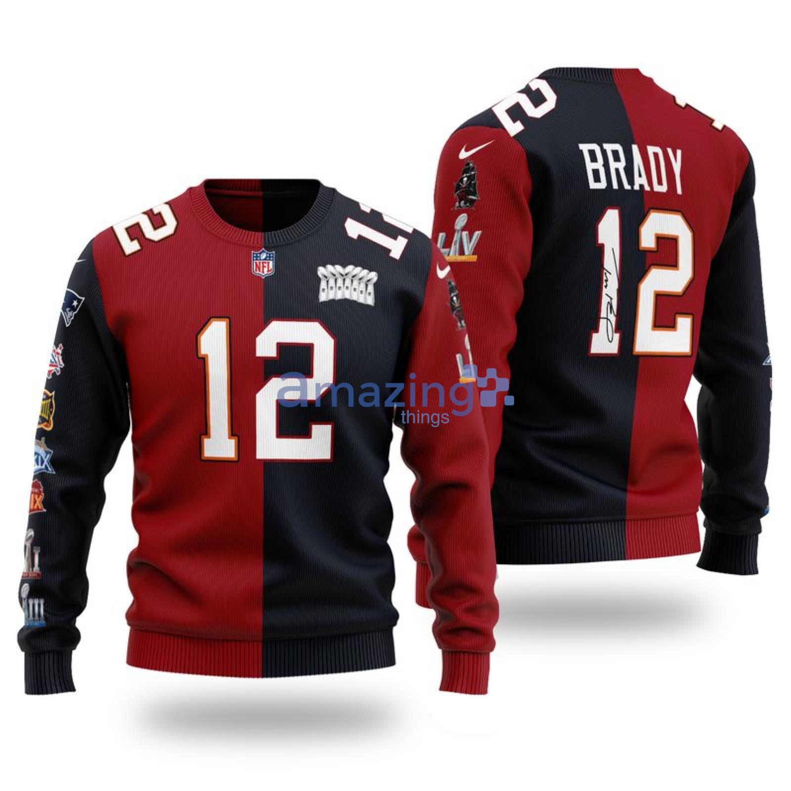 Tom Brady GOAT Limited Edition Ugly Christmas All Over Print Sweater