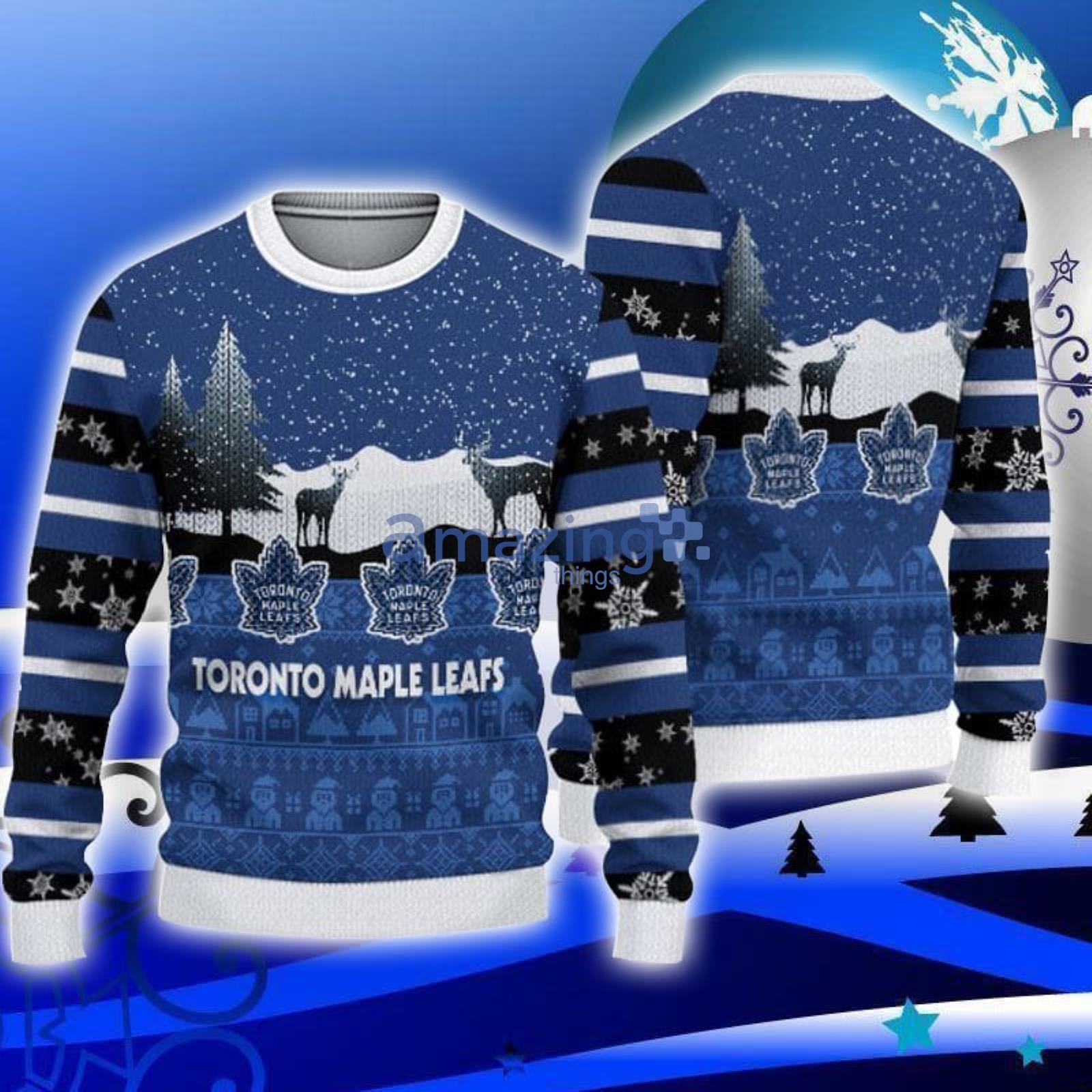 Toronto Maple Leafs Christmas Cool Reindeer 3D Ugly Christmas