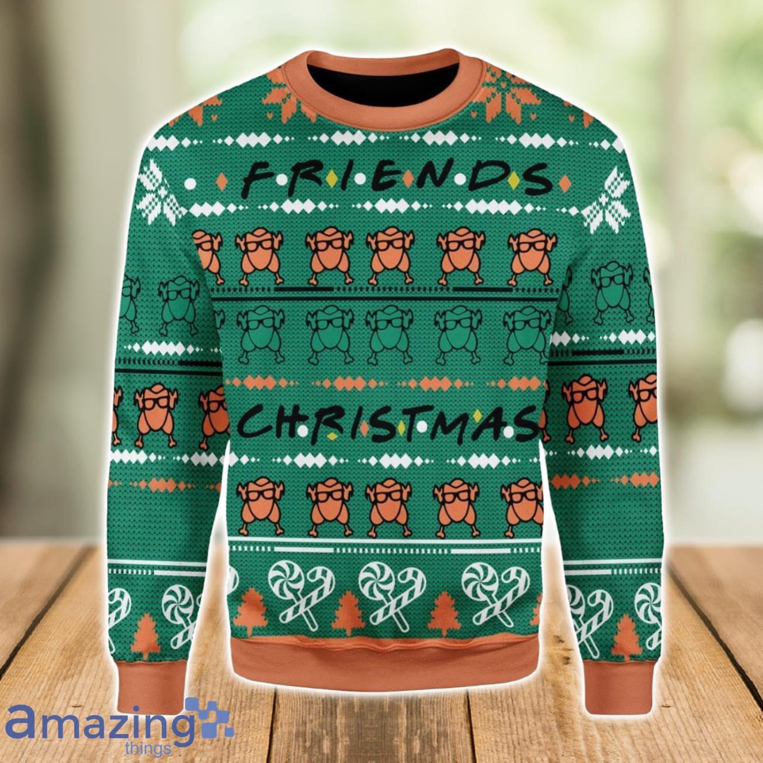 Turkey Lover Friend 3D Ugly Christmas Sweater Xmas Gift Christmas Gift Sweater Product Photo 1