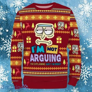 Ugly Christmas Sweater I'm Not Arguing Explaining Why Right Ri Ck Cartoon Mort Ugly Christmas Sweater Product Photo 2