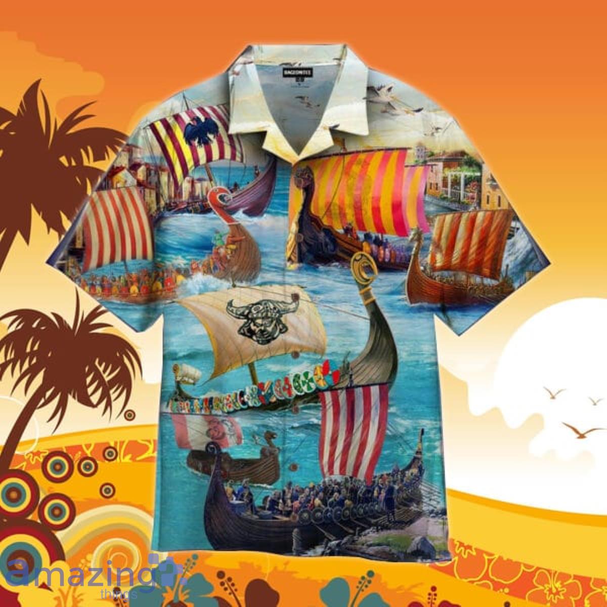 Viking Long Ship Hawaiian Shirt Best Gift For Men And Women Product Photo 1