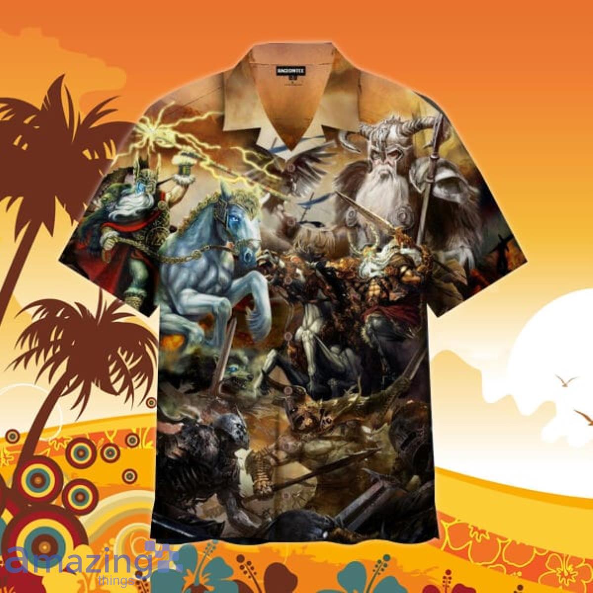 Viking Hawaiian Shirt Odin Viking (Size: XL)