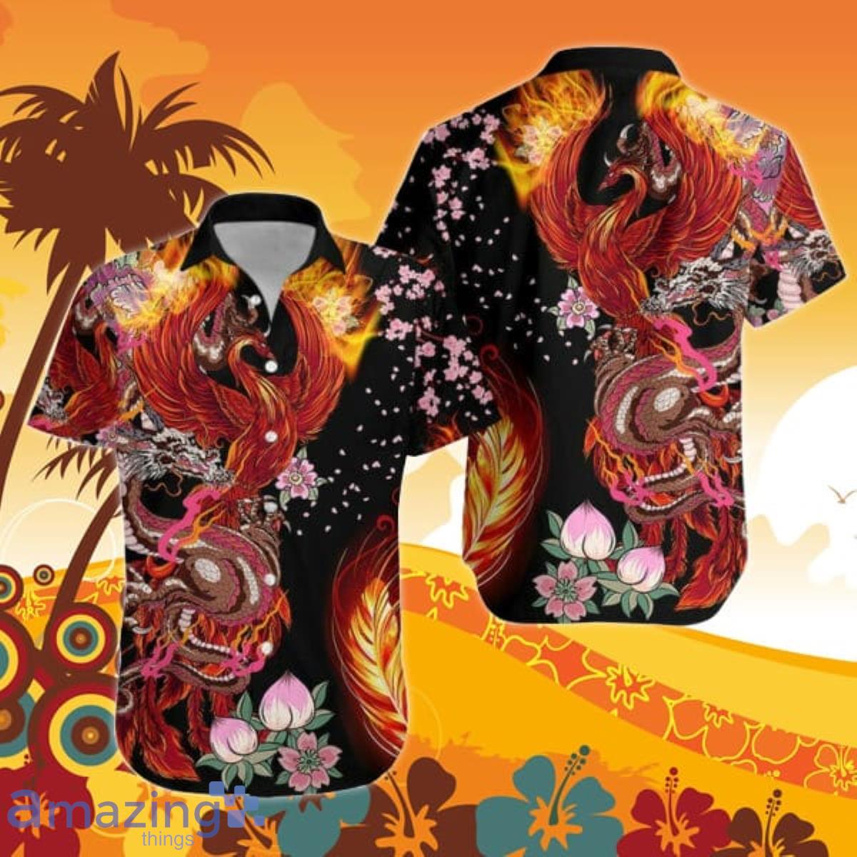 Viking Phoenix Hawaiian Shirt For Men And Women Product Photo 1