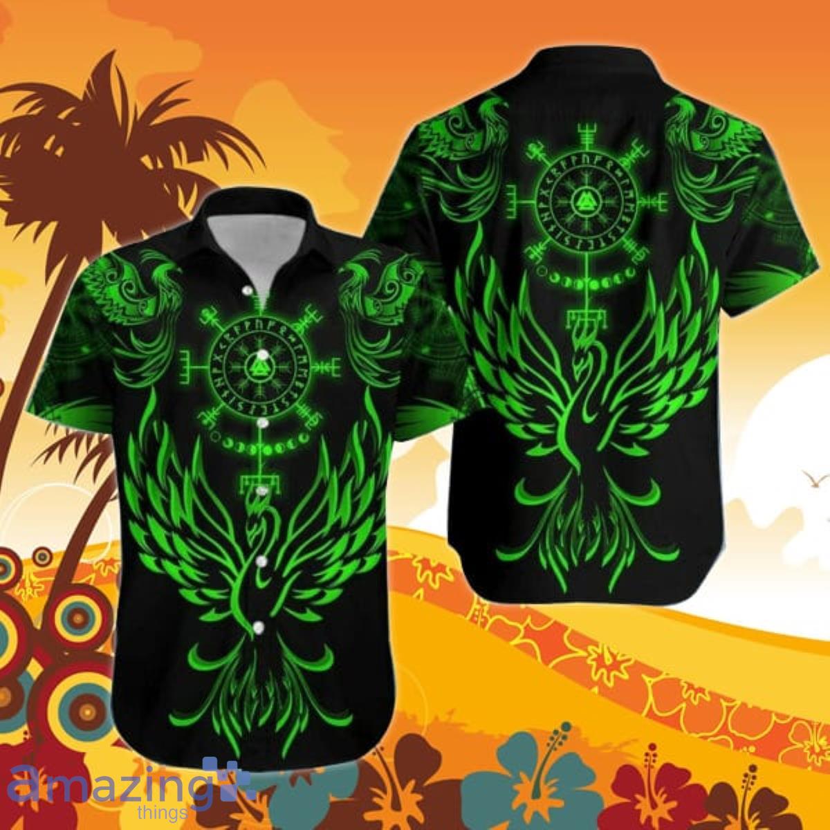 Viking Phoenix Vegvisir Hawaiian Shirt For Men And Women Product Photo 1