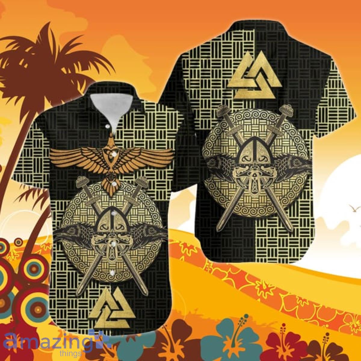 Viking Hawaiian Shirt Odin Viking (Size: XL)