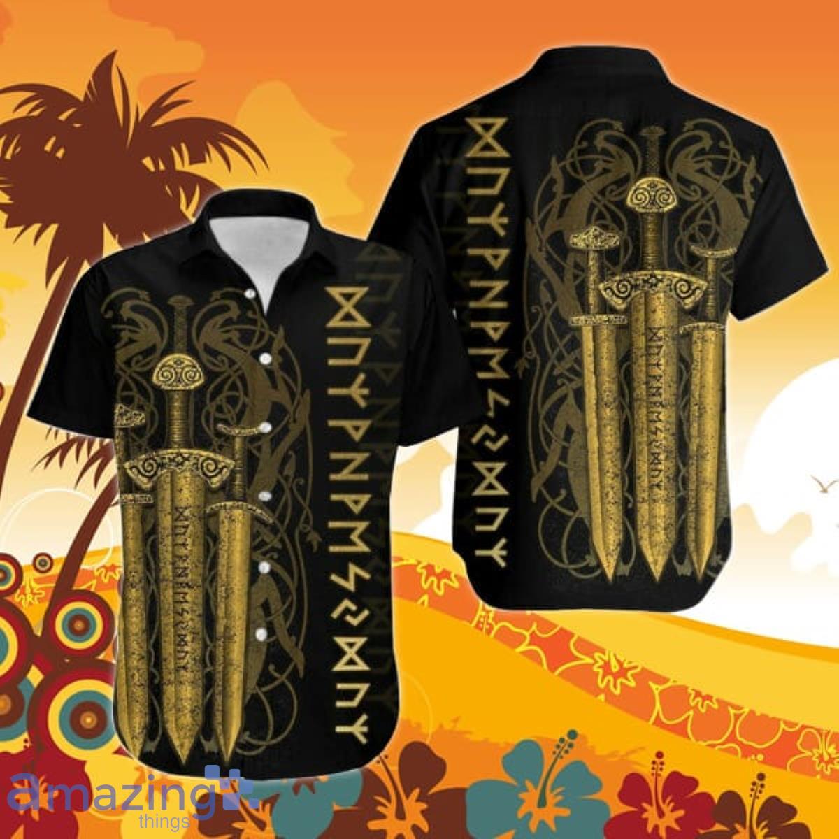 Viking Sword Hawaiian Shirt For Men And Women Product Photo 1