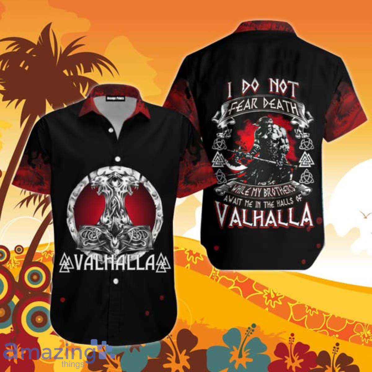 Viking Valhalla Hawaiian Shirt For Men And Women Product Photo 1