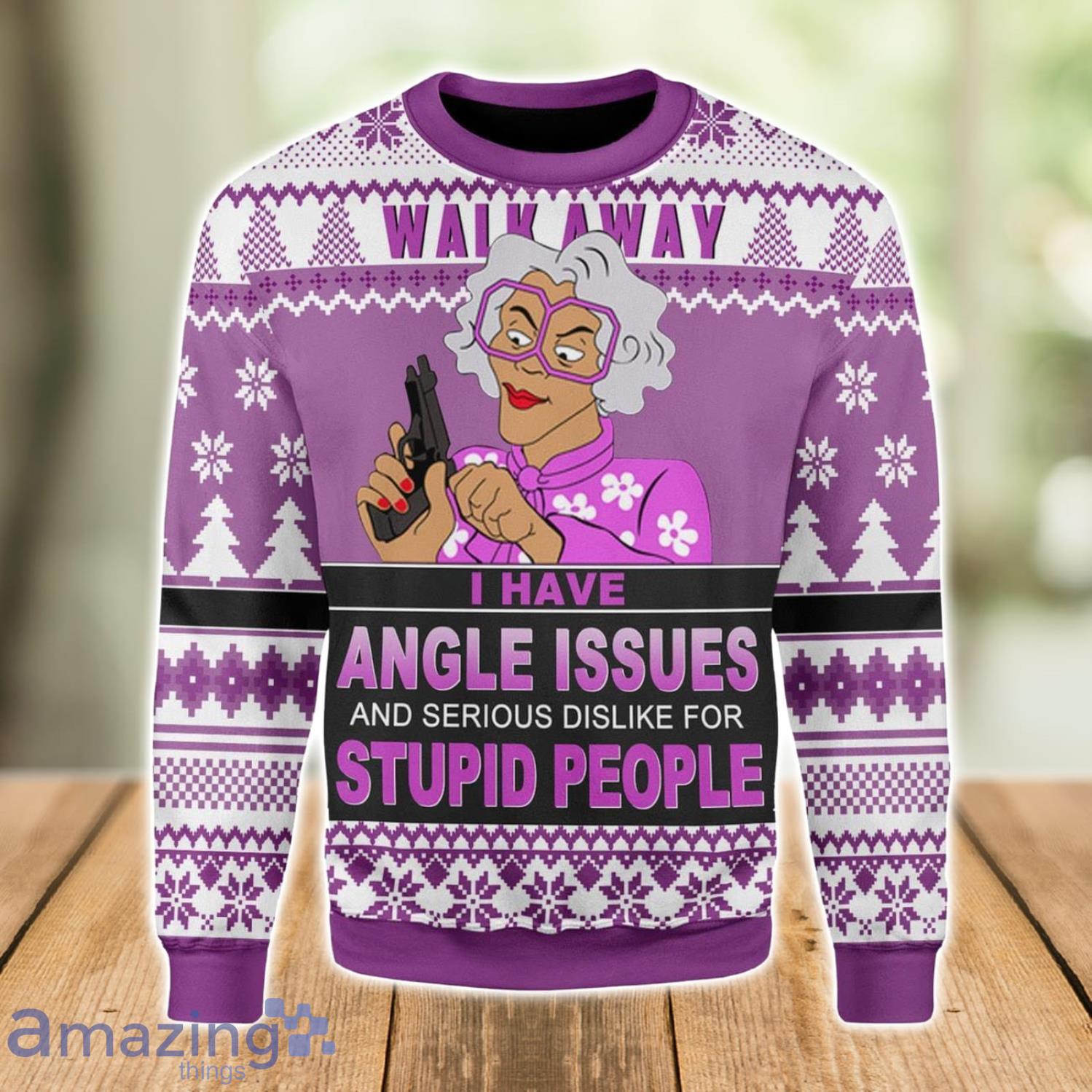 Walk Away Ugly Christmas Sweater Xmas Gift Christmas Gift Sweater Product Photo 1 Walk Away Ugly Christmas Sweater Xmas Gift Christmas Gift Sweater Product Photo 1