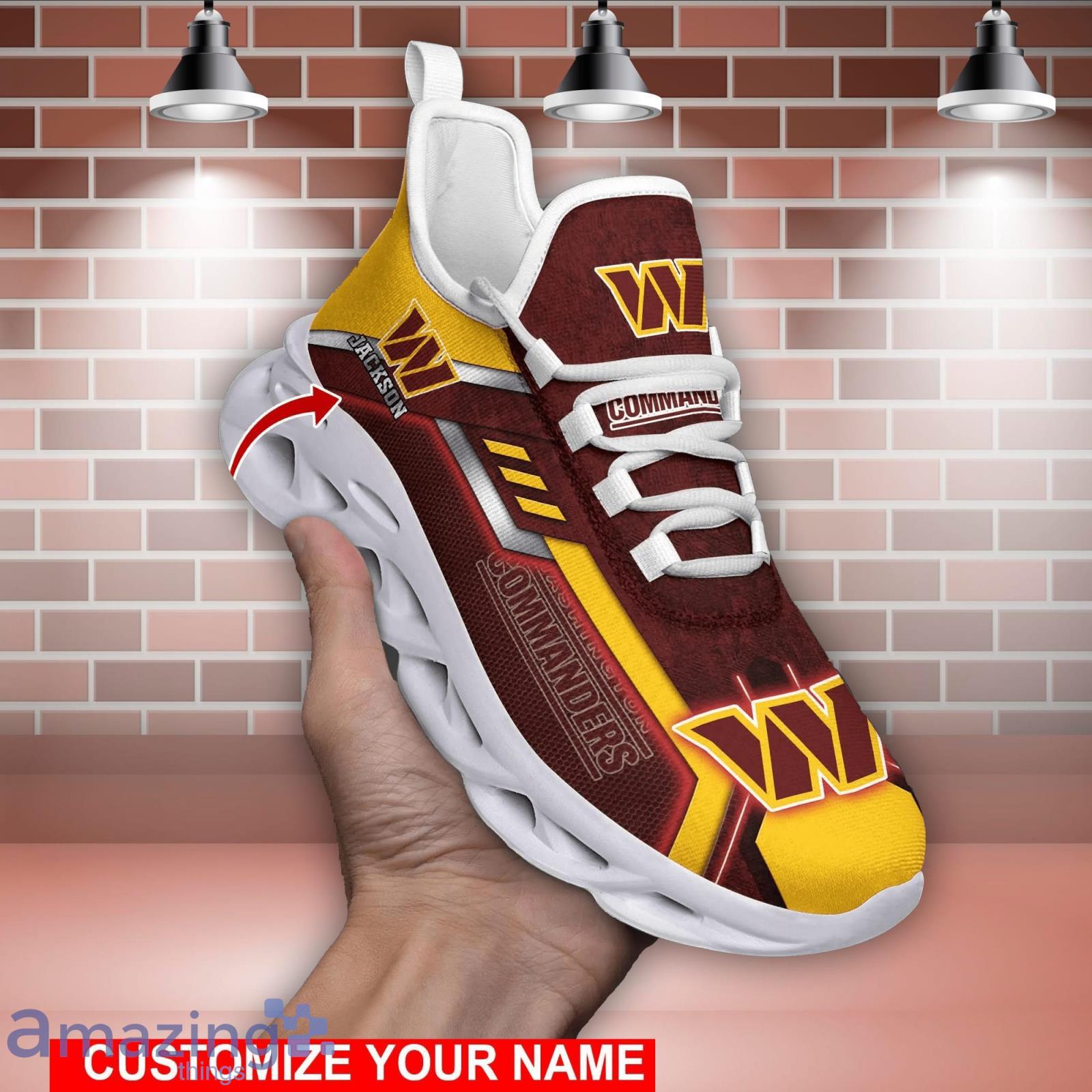 Washington Commanders NFL Max Soul Shoes Custom Name Sports Sneakers For  Fans