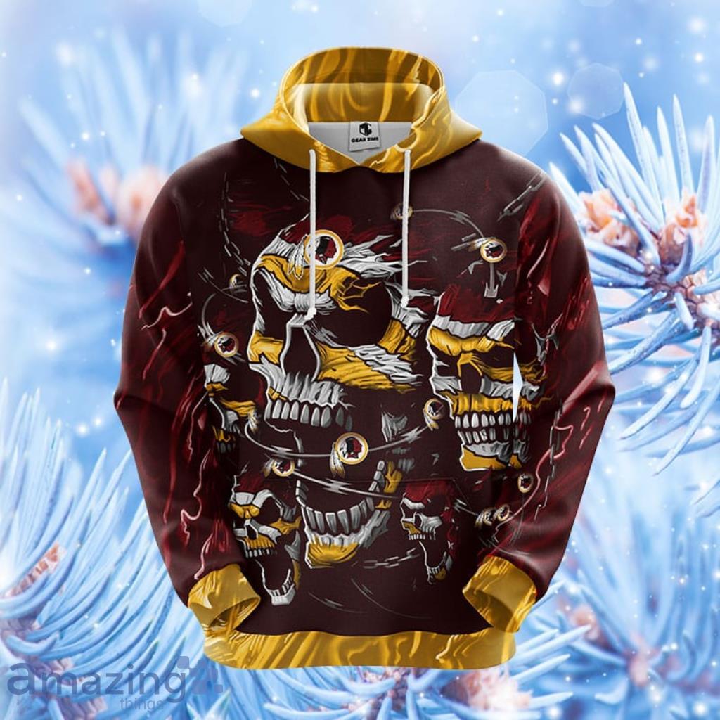 Washington Redskins NFL Yellow Hoodie, Zip Hoodie 3D All Over Print For Fans