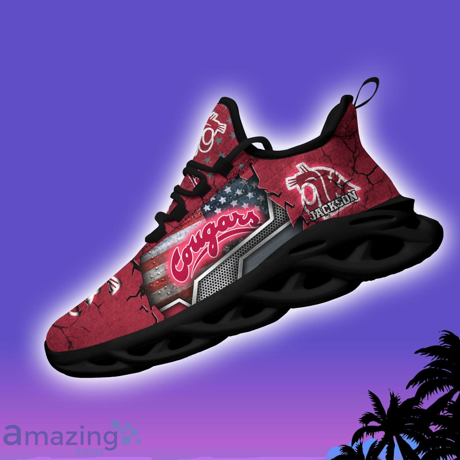 Washington State Cougars NCAA1 Clunky Sneakers Custom Name Sport Max Soul Shoes For Fan image Washington State Cougars NCAA1 Clunky Sneakers Custom Name Sport Max Soul Shoes For Fan Product Photo 4
