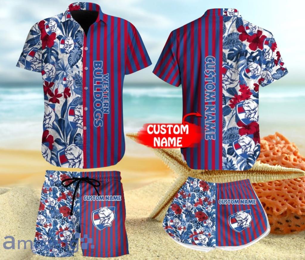 Western Bulldogs 3D Personalized Hawaiian Shirt And Shorts Gift For Men And Women Product Photo 1