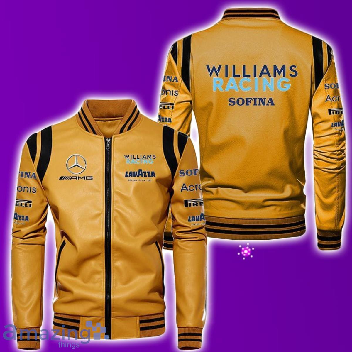 Williams Racing Leather Bomber Jacket Best Gift For Men And Women Fans image Williams Racing Leather Bomber Jacket Best Gift For Men And Women Fans Product Photo 3