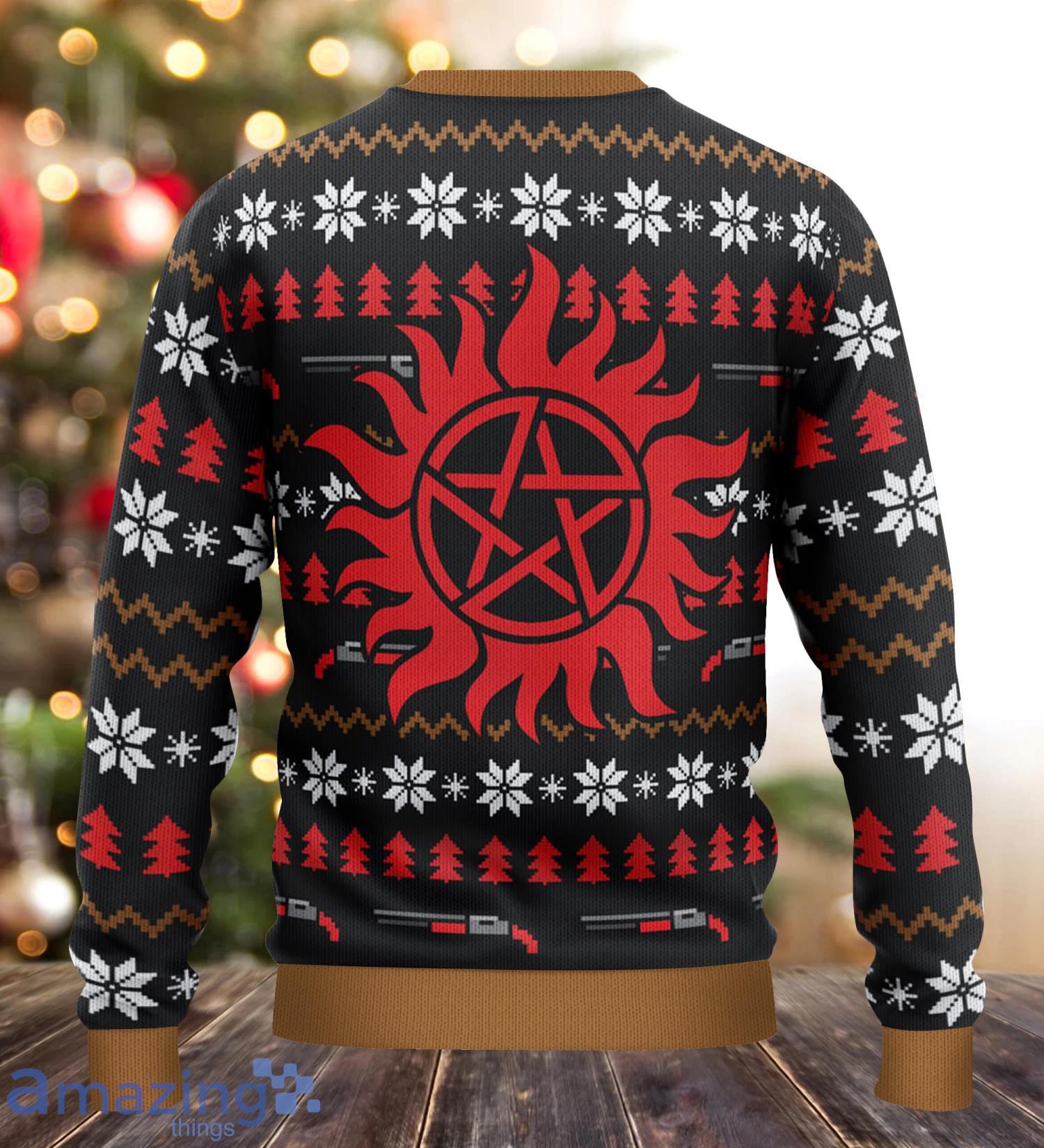 Winchester Brothers 3D All Over Printed Christmas Ugly Sweater Men And Women Gift image Winchester Brothers 3D All Over Printed Christmas Ugly Sweater Men And Women Gift Product Photo 3