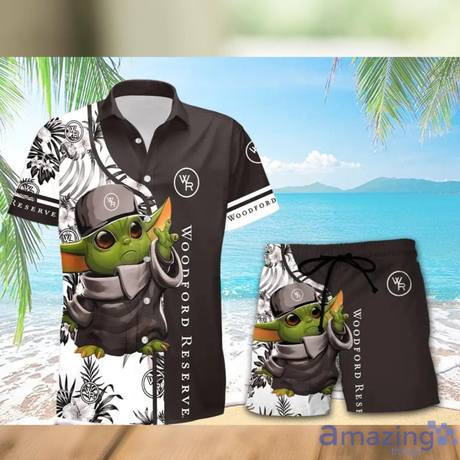 Woodford Reserve Baby Yoda Lover Hawaiian Shirt And Shorts Aloha Summer Gift For Men And Women Product Photo 1