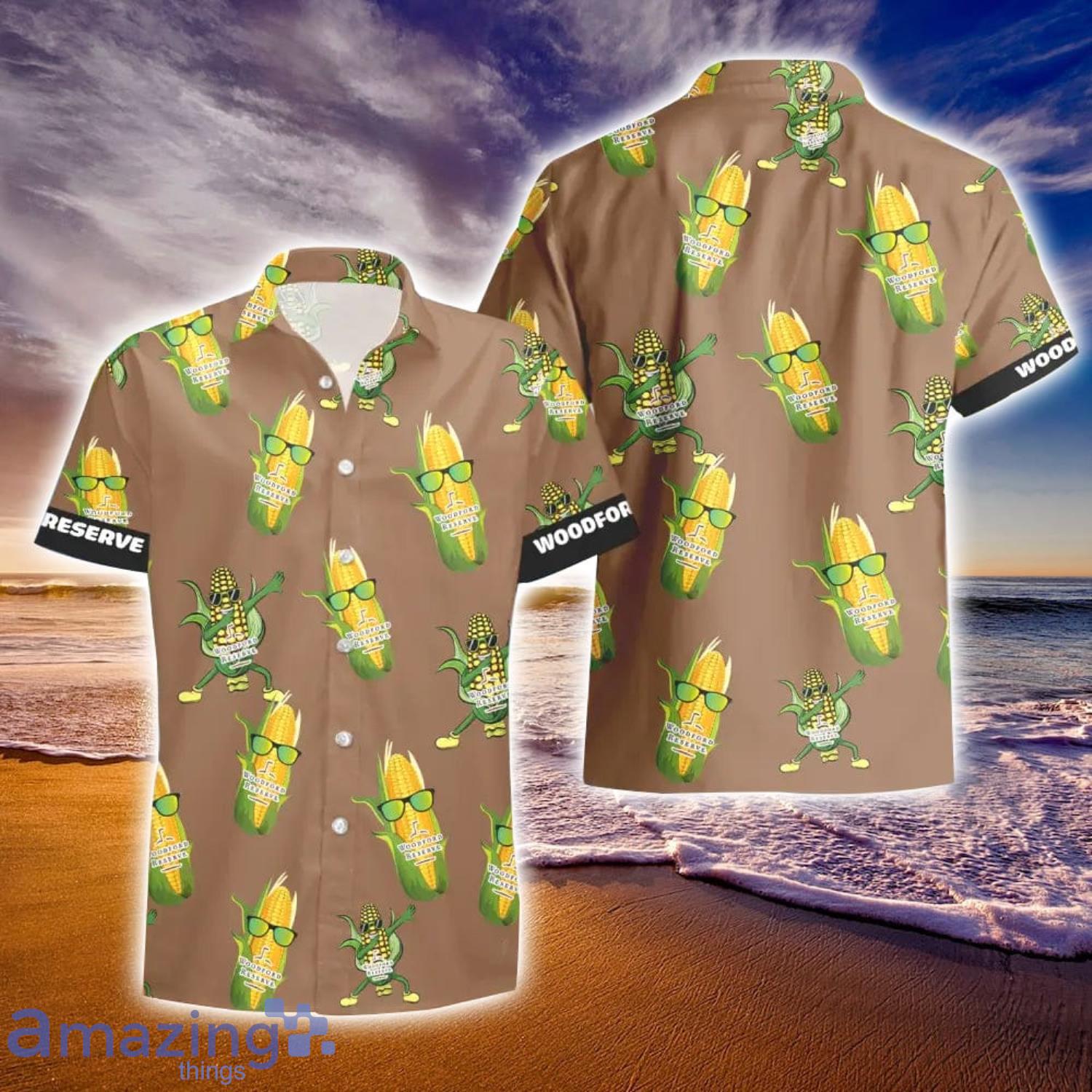 Woodford Reserve Funy Corn Aloha Hawaiian Shirt And Shorts Summer Gift - Woodford Reserve Funy Hawaiian Shirt And Short For Men And Women_1