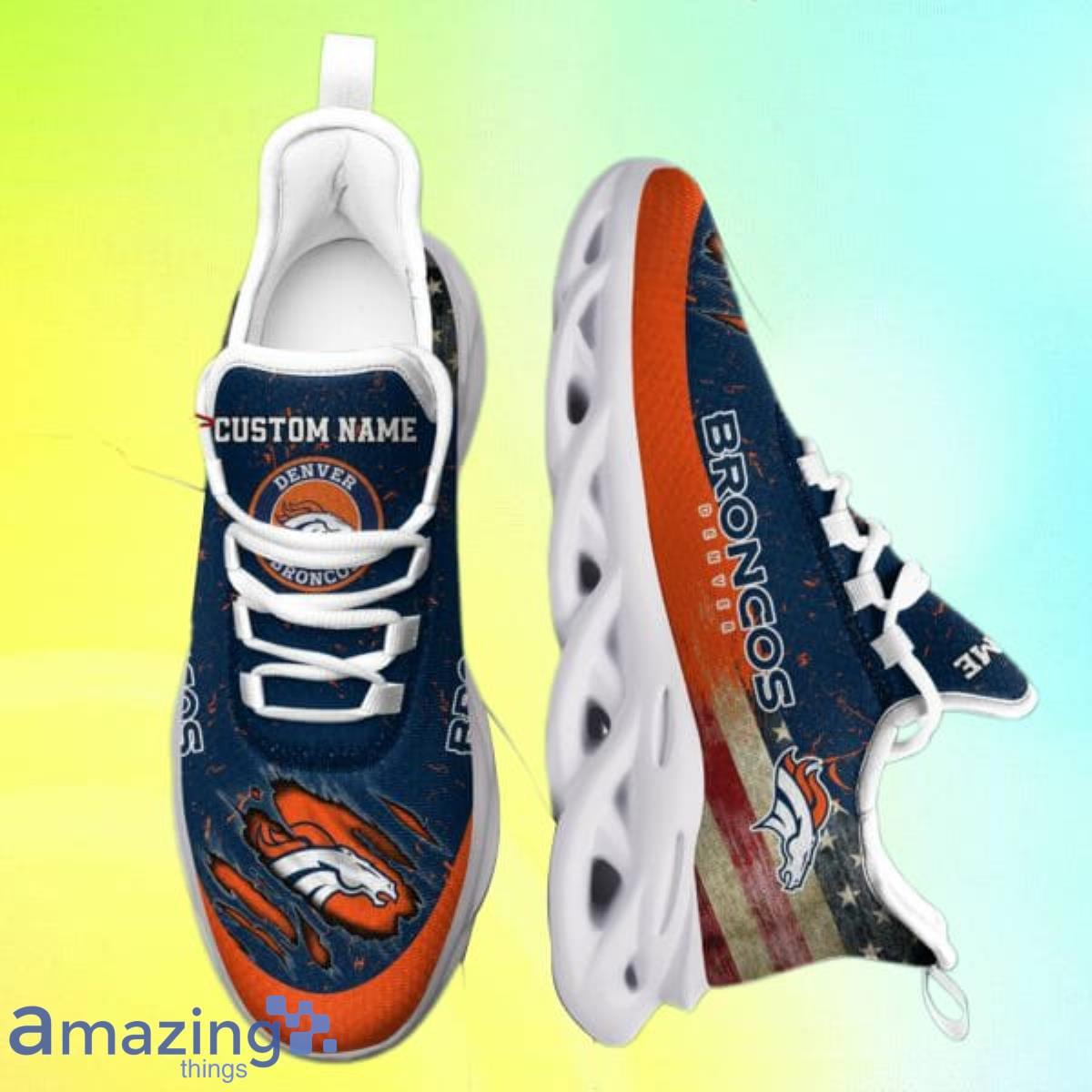 Denver Broncos NFL Custom Name Max Soul Shoes Special Gift Product Photo 1
