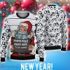 3D Santa Claus Arrested By North Pole Police Ugly Sweater Unisex Gift Christmas Xmas