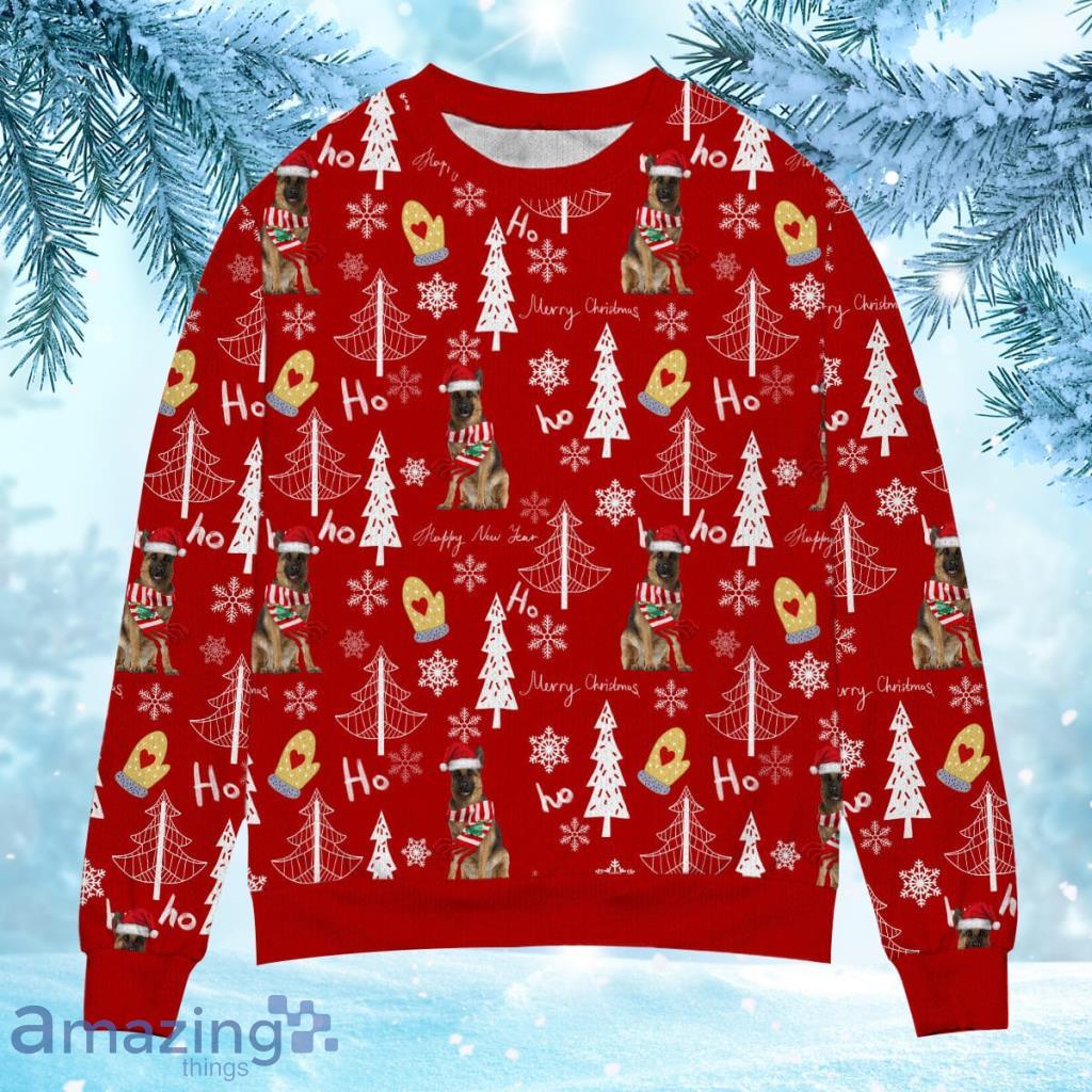 German Shepherd Christmas Hoho Pattern Ugly Sweater_3014 Gift For Dog Lover Product Photo 1