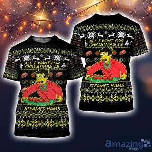 All I Want For Christmas Is Steamed Hams 3D All Over Printed Ugly Christmas Sweater Sweatshirt Hoodie Christmas Gift Product Photo 5