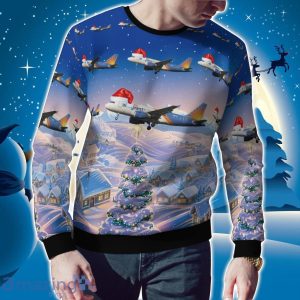Allegiant Air Airbus A319-111 Christmas Ugly Sweater Christmas Season Gift Product Photo 2