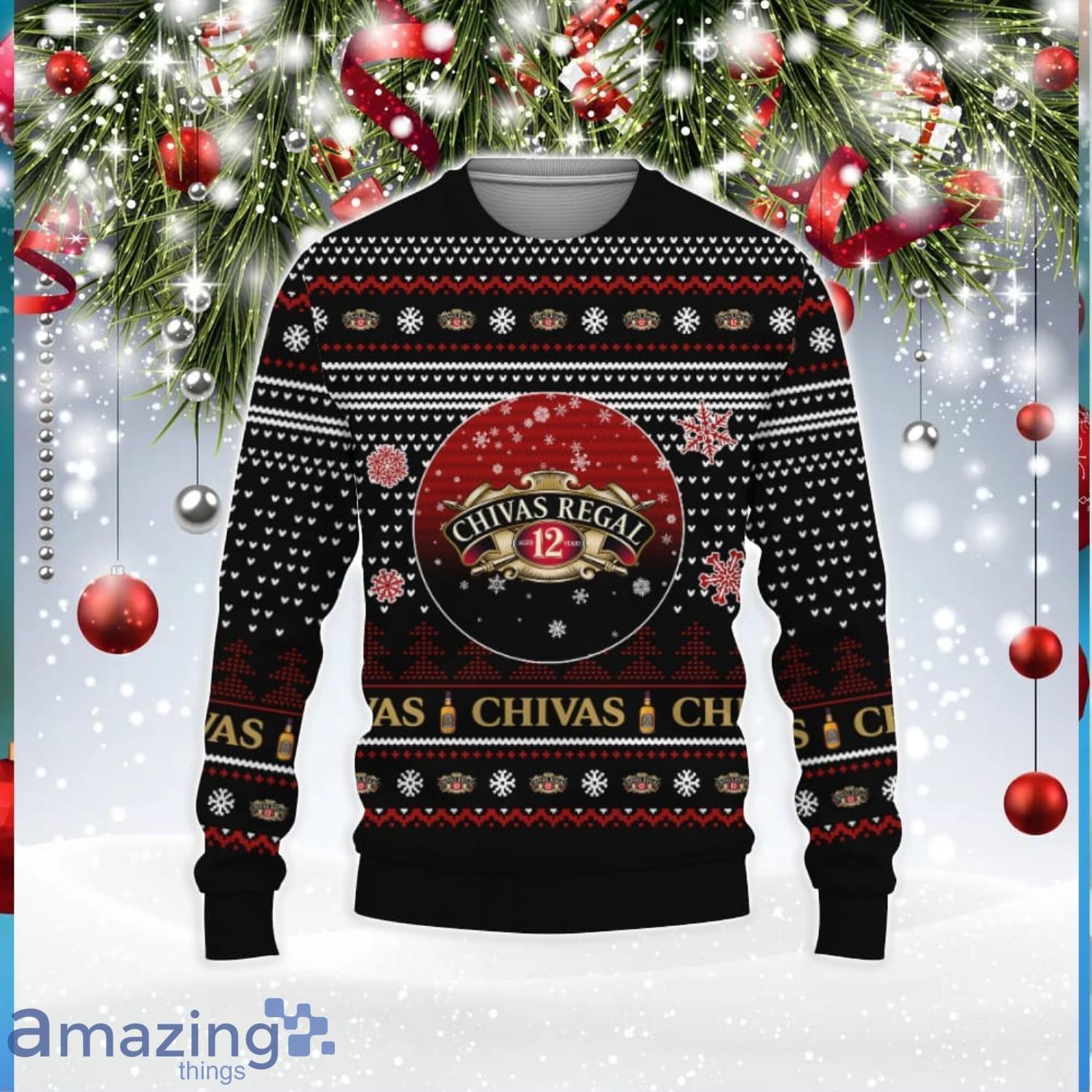 American Chivas Regal WhiskeyLover Black Ugly Christmas Sweater Christmas Gift image American Chivas Regal WhiskeyLover Black Ugly Christmas Sweater Christmas Gift Product Photo 1
