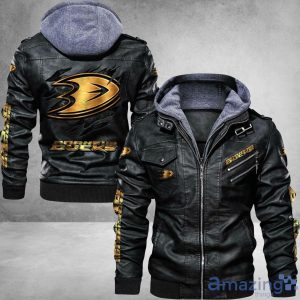 Anaheim Ducks Leather Jacket For Fans Product Photo 1