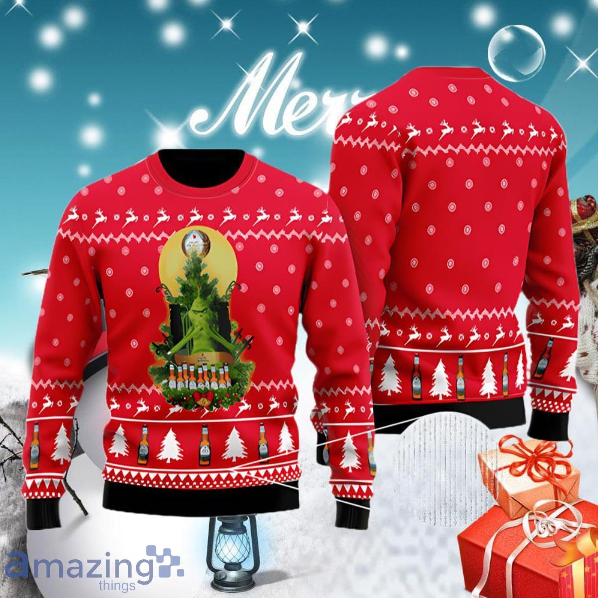 Angry Orchard Grinch Snow Ugly Christmas Sweater Special Gift For Men And Women image Angry Orchard Grinch Snow Ugly Christmas Sweater Special Gift For Men And Women Product Photo 1