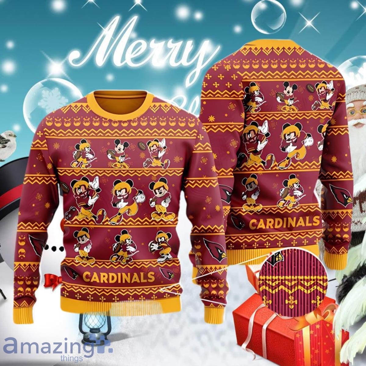 Arizona Cardinals Christmas Ugly Xmas Sweater - Limotees