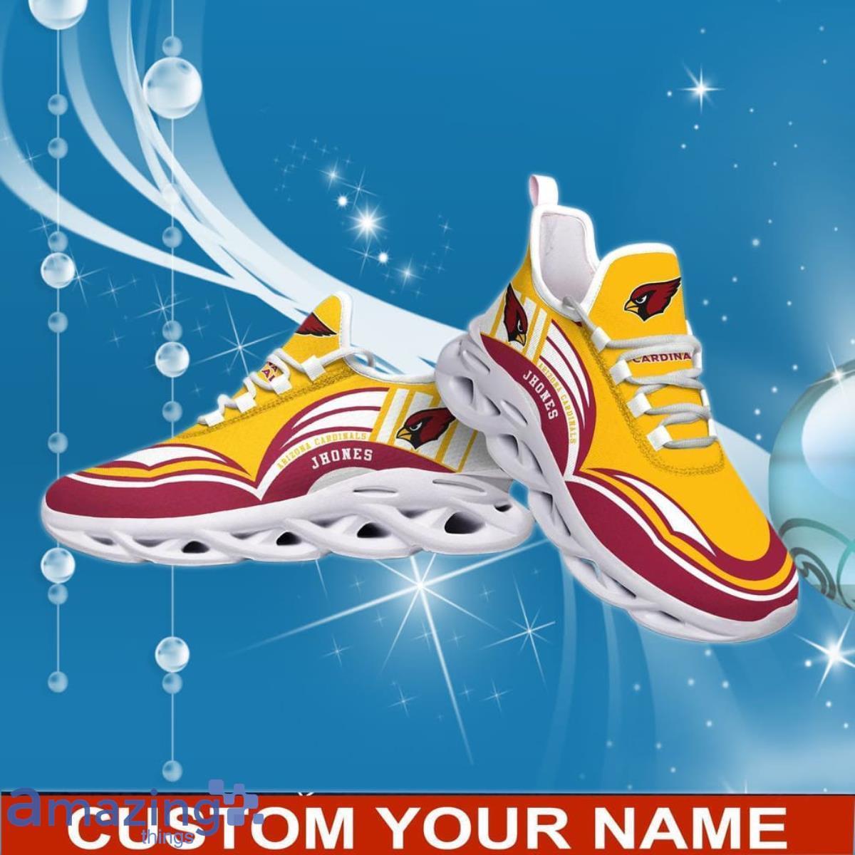 Arizona Cardinals 3D Air Cushion Sports Shoes Custom Name For Fans NFL