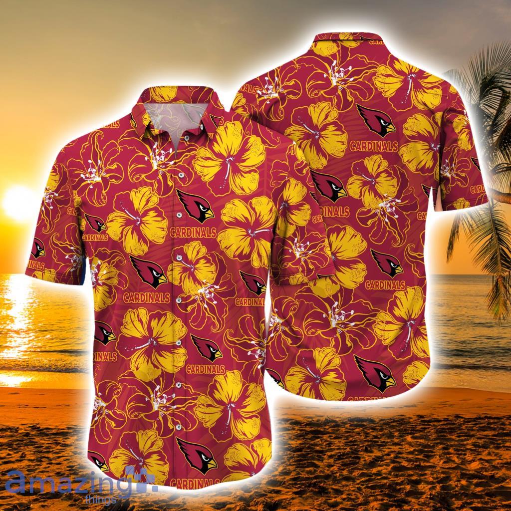 NFL Arizona Cardinals Hawaiian Shirt Pink And Yellow Gift For Dad